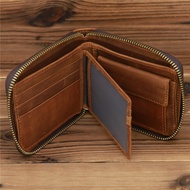 dompet lelaki kulit original dompet kulit lelaki original RFID First Layer Cowhide Retro Antimagneti