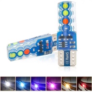 Turn Signal Lights Dusk License Plate Reverse Light Jelly RGB Flash/Running 8 LED 12-24V T10 DC Univ