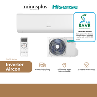 Save 4.0 Hisense 4D Auto Swing App Control Plasma Generator Inverter Air Conditioner (1.0-1.5HP) - TUGS Series