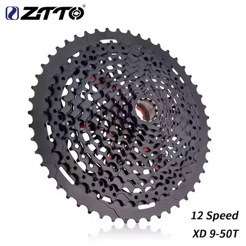 ZTTO MTB 12 Speed 9-50T Cassette XD Sprocket Black 9-50 Steel Cassette e13 556% Range 12s Compatible