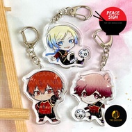 BLUE LOCK Michael Kaiser Alexis Ness Ranze Kurona keychain printed with anime chibi mica in cute acr