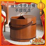 Foot spa wooden bucket【SG stock/24-hour shipping】Foot spa bucket / lignum cedrium / Wood Foot Spa Ba