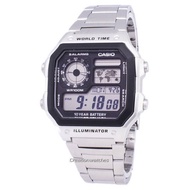 Casio Digital World Time WR100M AE-1200WHD-1AVDF AE-1200WHD-1AV Mens Watch