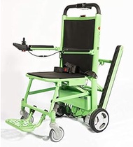 Lightweight for home use Premium Folding Electric Wheelchair Medical Evacuation Stair Chair Emergency Transport Manual Track Stair Wheelchair Lift - Load Capacity: 440 lb. Green