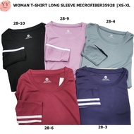 Woman 35928 T-shirt Long Sleeve Microfiber / Roundneck Shirt / T-Shirt Perempuan Lengan Panjang|XS-X