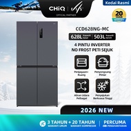 CHiQ CCD628NG-MC Multi Temp Zone 628L Inverter Tanpa Frost Peti sejuk pintu bersilang Refrigerator 冰