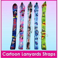 Cartoon Lanyard Strap for Ezlink ID Card Holders / Mickey Minnie Mouse Cars Stitch Winnie The Pooh