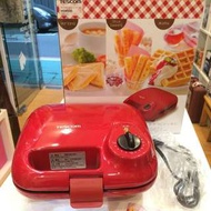 日本TESCOM HSM530-R 紅色鬆餅機 三明治 附三種烤盤 早餐下午茶~現貨!