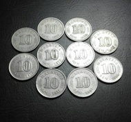 10 Keping Set Tahun Campur Koin 10 Sen Malaysia seri Gedung/Parlemen