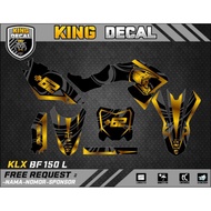 Decal KLX BF GOLD DECAL KLX BF MILITAN