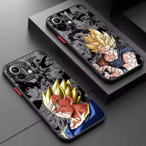 Anime D-Dragon Ball Son Goku Frosted Translucent For Xiaomi Mi 13 12 12T 11T 11 11i 10T 10 9T Pro Li