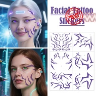 Tattoo Cosplay Lightning Makeup Sticker Cosplay Lightning Hunter Patches Demon Face Makeup G8i2