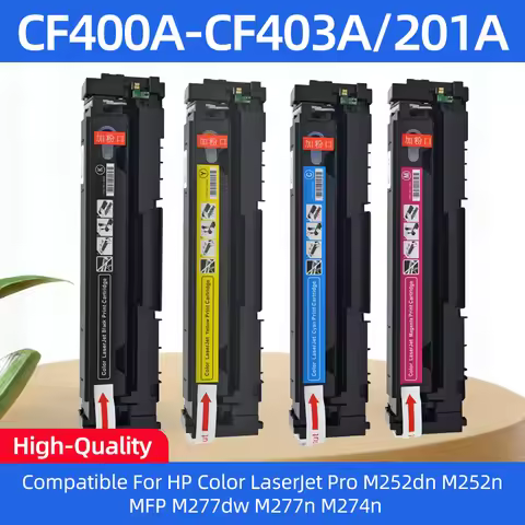 201A CF400A CF401A CF402A CF403A Toner Cartridge Compatible for HP Color LaserJet Pro M252dw M252n M