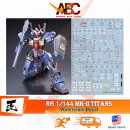 (Artisan's Club) Waterslide Decal - RG 1/144 Mk-II Titans Black RX-178 MK 2 RG007 MK-2 MK2 MK II MKI