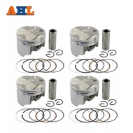 AHL 4pcs/Set STD/ +25/ +50 Bore Size 55mm/ 55.25mm/ 55.5mm Piston & Ring Kit For HONDA VFR400 VFR 21