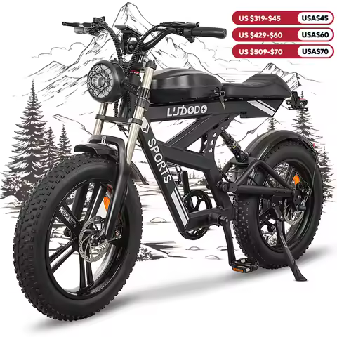 Electric Bike for Adults,1500W Peak,35MPH,48V 816Wh Battery,MAX 75Miles Electric Motorcycle,20'' Fat