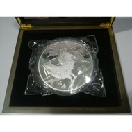 金鸡纳福 Chinese Lunar Calendar Rooster 2017 1 kg kilo Silver Plated Coin Round Medal 1kg