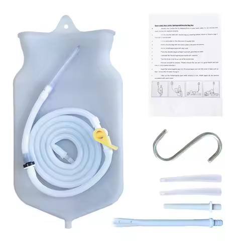 Reusable Enema Anal Bag Kit Silicone Cleansing Enteroclysm Detoxified Bowel Bags Enema Irrigator Dou