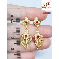 Wing Sing 916 Gold Earrings / Subang Indian Design  Emas 916 (WS118)