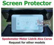 PREMIUM Screen Protector Screen Guard Spedometer Motor Listrik Alva Cervo