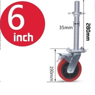 Scaffolding Rubber Wheel Heavy Duty/ Scaffolding Caster Wheel 6inches
