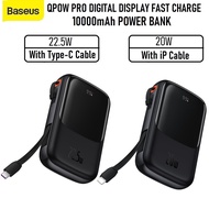 Baseus Qpow PRO 10000mAh Fast Charge Power Bank with Cable 20W Lightning 22.5W Type-C Powerbank