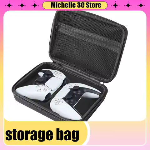 Handle Black Storage Bag Box for Xbox Ps4 Ps5 Double Handle Bag Switch Pro Two