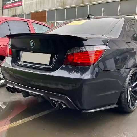 Car Rear Bumper Diffuser Splitter For BMW E60 E61 525i 525d 530i M Sport M-tech M-package 2005-2010 