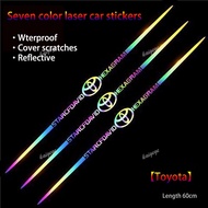 【Toyota】Colorful Laser Stickers Car Sticker Reflective Waterproof Exterior Accessories yaris corolla