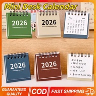 2026 Mini Simple Calendar Small Desk Calendar Creative Coil Calendar Planner Desktop Decoration Port