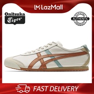 ONITSUKA TIGER MEXICO 66™ (สีน้ำตาล/สีเขียวอ่อน/ขาวน้ำนม) รองเท้าผ้าใบลำลองสไตล์หนังคลาสสิกสำหรับผู้ชายและผู้หญิงและคู่รัก 1183A201-116