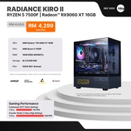 IDEALTECH RADIANCE KIRO II AMD PC PACKAGE ( RYZEN 5 / AMD RX 9060 XT 16GB / 16GB RAM / 500GB SSD )