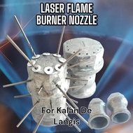 Super Blue Laser Flame Burner Nozzle With Top Rivets 3/4" 1/2" Coupling Female Type For Kalan De Lan