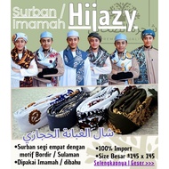 Ghabana Embroidered Imamah Turban/ Hijazy Imamah/ Makkawi Imamah/ Square Turban/