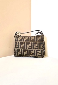 稀有中古包 Fendi Zucca 咖啡色老花迷你包 手提包 二手包 古董包