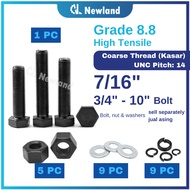 Bolt & Nut 7/16" Set (Spanner Size 16/17)- 3½ Hun