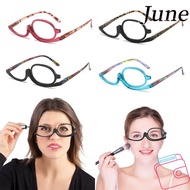 JUNEGOODS Folding Eyeglasses, Colourful Frame +1.50~+4.0 Diopter Rotating Makeup Reading Glasses, Po
