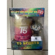T5美國潮品 限量彩色章魚 真三眼黑鋼錶帶 手錶 日期顯示