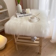 Plush Bedside Table Fur Cushion Imitation Wool Chair Cushion Desktop Cushion Dressing Table Cushion 