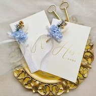 Wedding Vow Card Multicolor High Ding Preserved Flower Newcomer Vow Book Vow Card Vow Card Bridal Vo