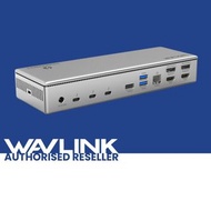 WAVLINK - UTD41 🛎️ 40Gbps Thunderbolt 4 🛎️ 四顯示器 4K@60Hz 14 合 1 鋁製Docking Station 具有 98W 功率輸出 SD4.0 讀卡器 2.5Gbps Lan Port