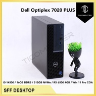 Dell Optiplex 7020 SFF PLUS Intel Core i5-14500 16GB DDR5 RAM 512GB NVMe SSD RX6500 GPU 4GB Win 11 P
