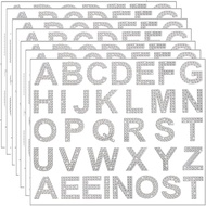 238pcs Rhinestone Alphabet Glitter Letter Stickers - 7 Sheets Self-Adhesive Rhinestone Letters - Lar