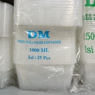 Z㊛5U Thinwall Dm 1000 Ml Rectangle Kotak I➸Wb