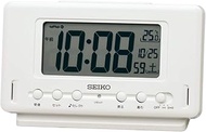 Seiko Clock SQ796W Digital Alarm Clock, White Pearl, 3.1 x 5.0 x 1.7 inches (78 x 127 x 43