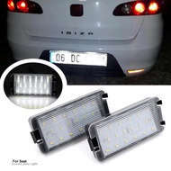 2pcs LED License Number Plate Light Canbus Seat Altea Arosa Ibiza III Cordoba 6K Leon 1999-2005 Tole