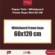 WHITEBOARD FRAME WOODEN WHITEBOARD WHITE 60X120 CM - KOALA PROJECT