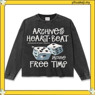 Oversized longsleeve t-shirt dpr ian moodswings washed washing vintage tee baju perempuan