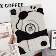 Suitable for ipad10 Protective Cases air65 Apple 9th Generation Tablet 10.2 Leather Case Panda Back 