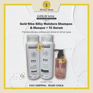 Gold Nine Professional Silky Moisture Shampoo 400ml &amp; Masque 400ml &amp; TC Serum 125ml